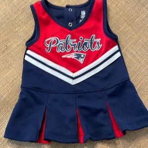 12 month New England Patriot cheer style dress
